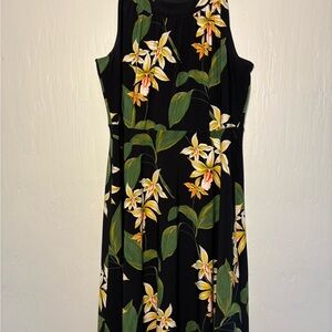 Tommy Hilfiger Black Dress with Yellow Floral Print